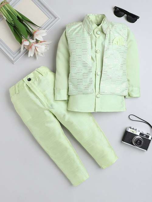 boys sequin work sherwani with jacket - 21745929 -  Standard Image - 0