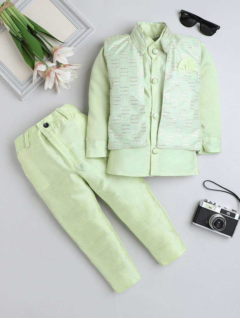 boys sequin work sherwani with jacket - 21745929 -  Zoom Image - 0