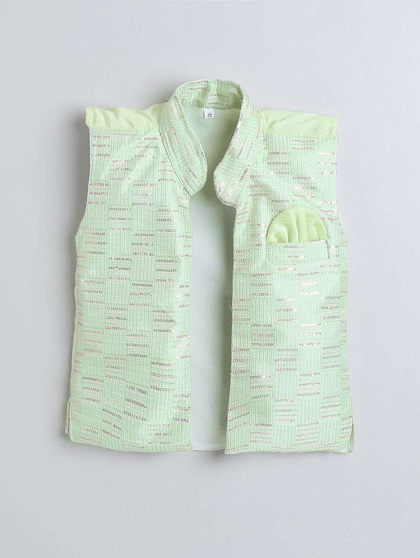 boys sequin work sherwani with jacket - 21745929 -  Standard Image - 3