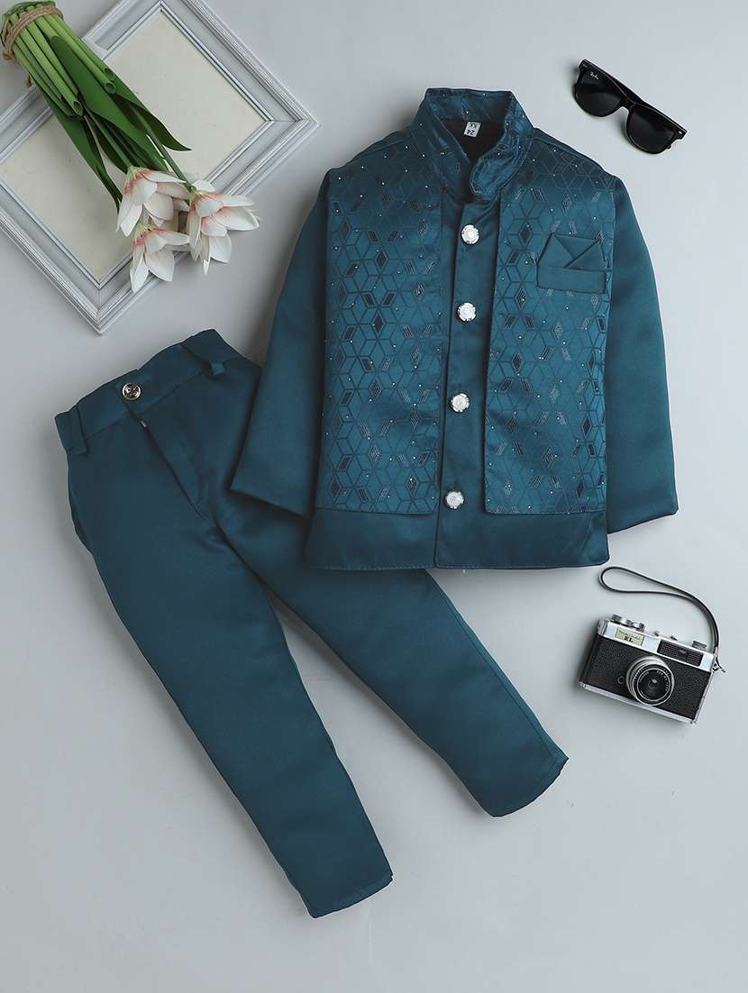 boys embroidered sherwani with jacket - 21745942 - Zoom Image - 0
