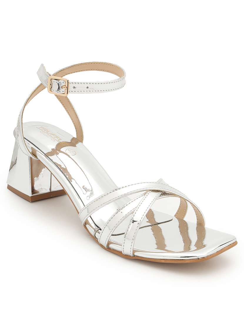 women silver ankle strap sandal - 21745956 -  Zoom Image - 0