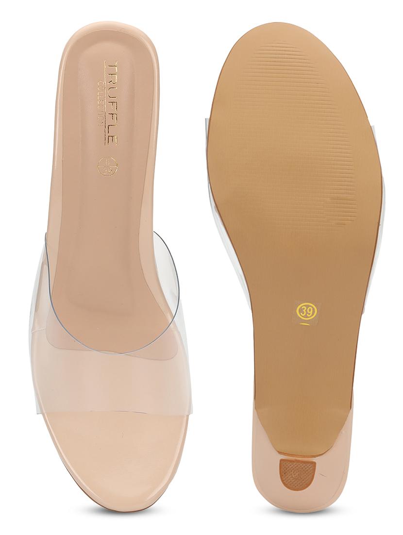 women transparent slip on sandal - 21745975 - Standard Image - 3