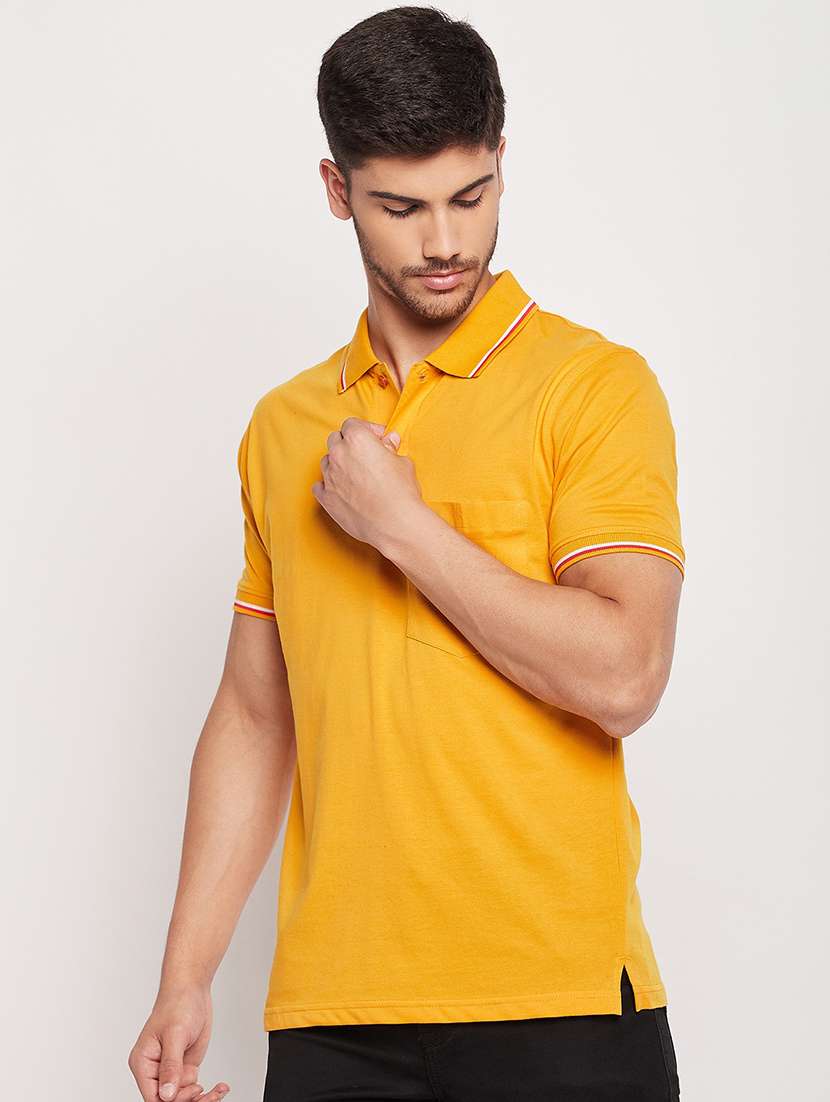 men short sleeves plain polo t-shirt