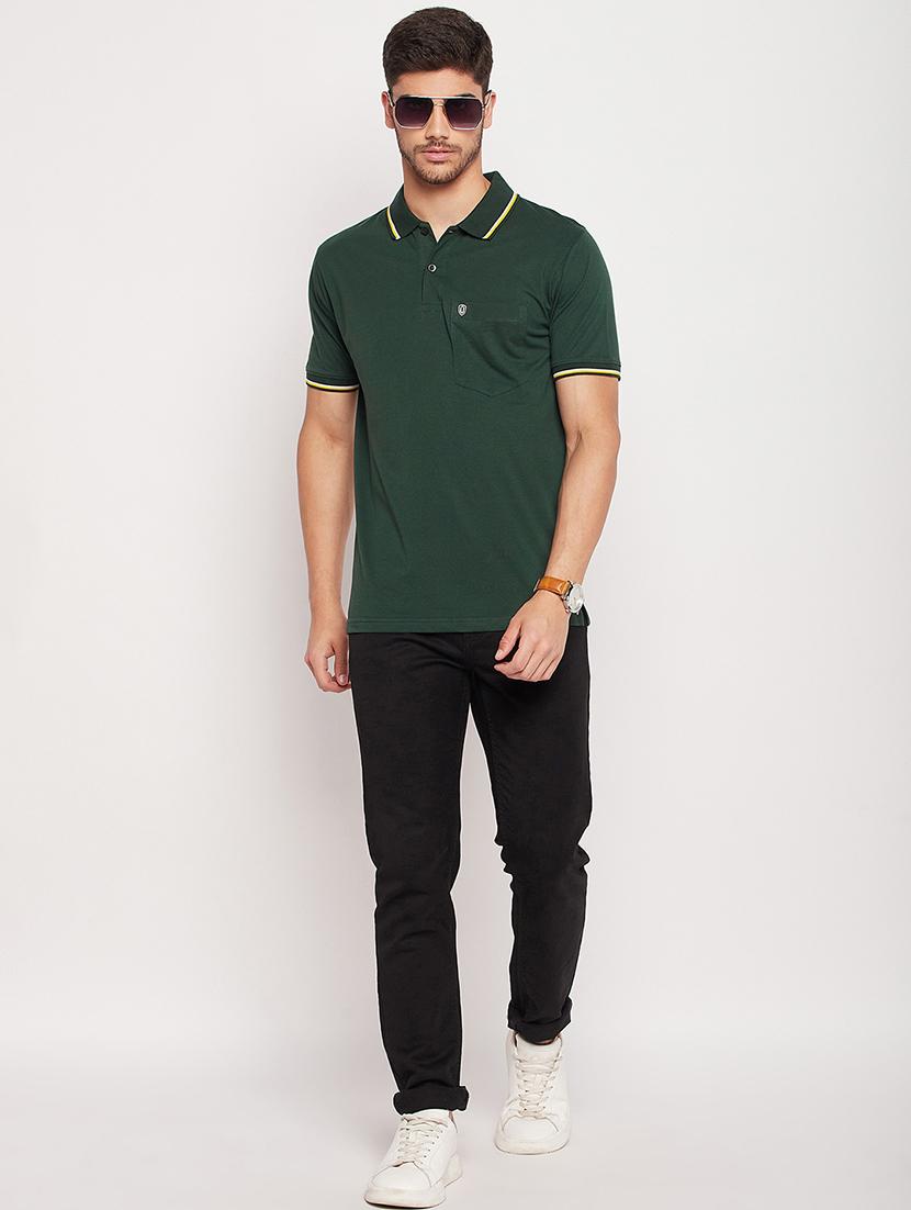 men short sleeves plain polo t-shirt - 21746000 - Standard Image - 3