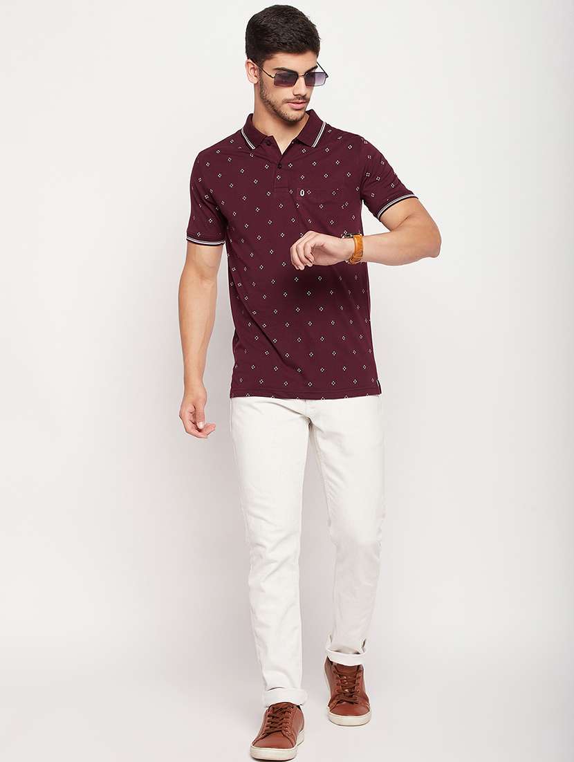 men short sleeves printed polo t-shirt - 21746011 - Standard Image - 3