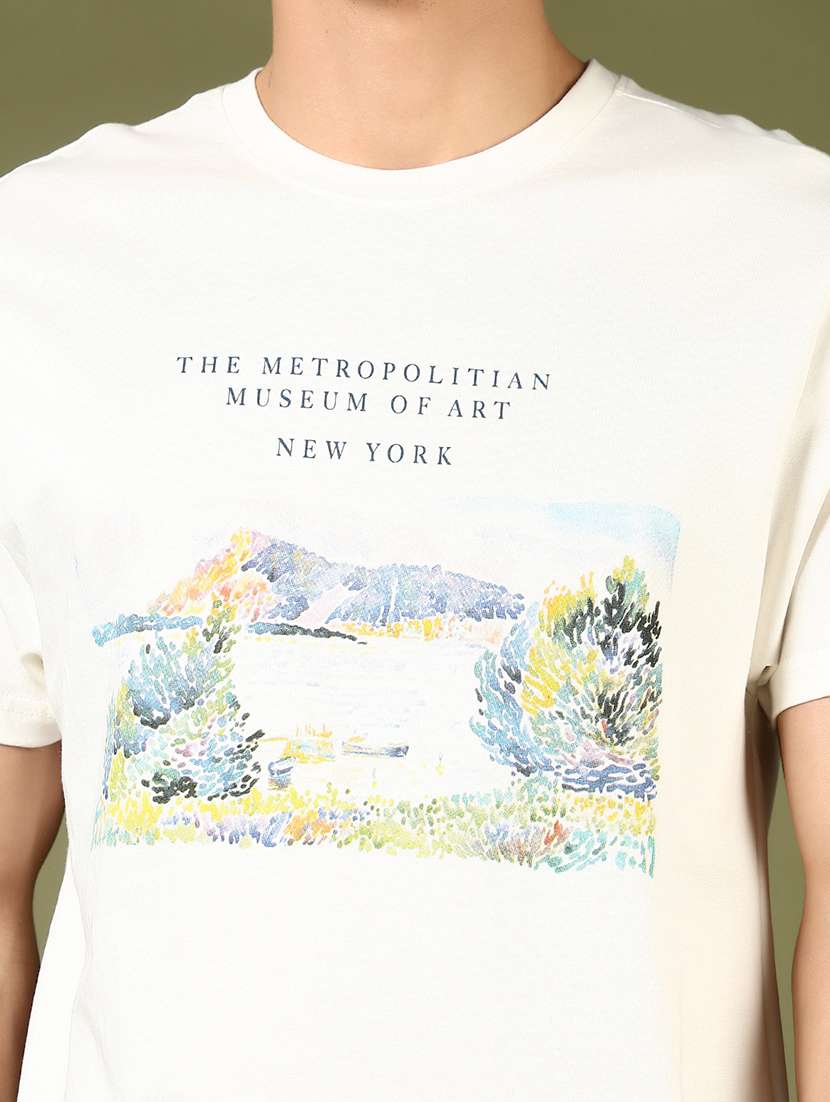 men chest print short sleeve regular fit t-shirt - 21746172 -  Standard Image - 3