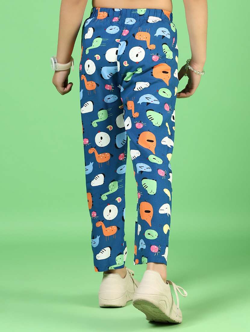 girls printed mid rise casual trouser - 21746175 -  Standard Image - 3