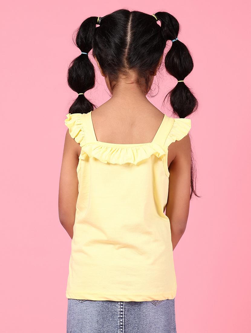 girls printed sleeveless top - 21746196 - Standard Image - 3