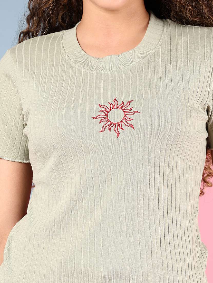 women solid short sleeve regular top - 21746207 -  Standard Image - 5