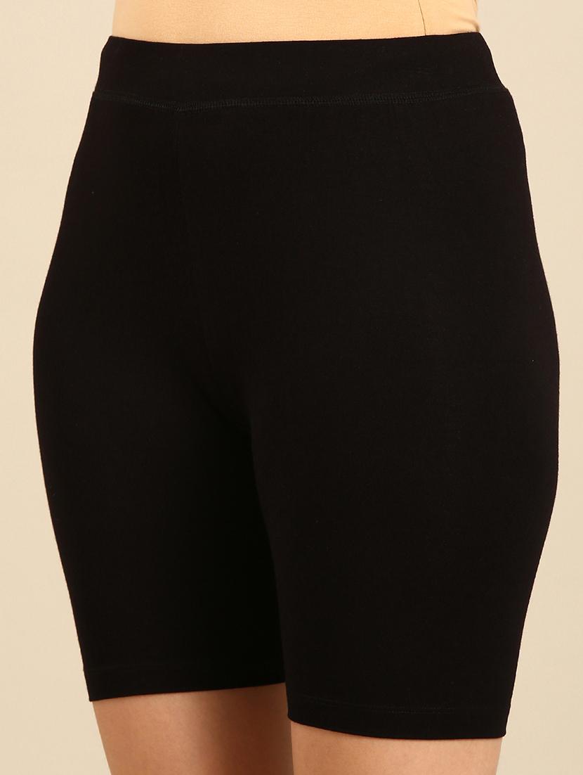 women solid mid rise cycling shorts - 21746316 - Standard Image - 5