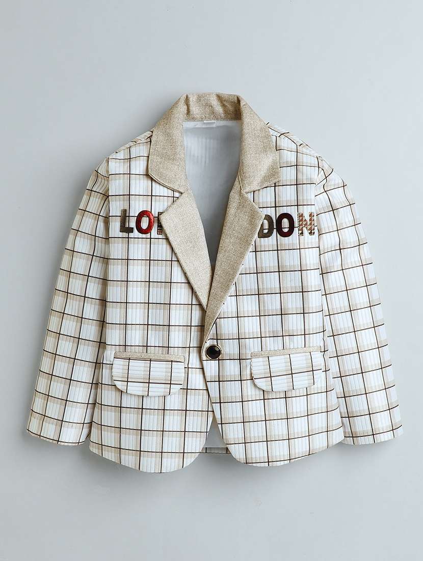 boys checkered three piece suit set - 21746330 -  Standard Image - 3