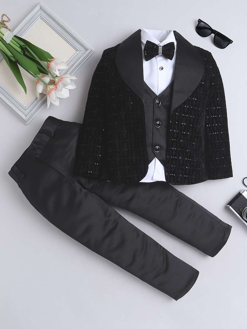 boys embroidered three piece suit set - 21746349 - Zoom Image - 0