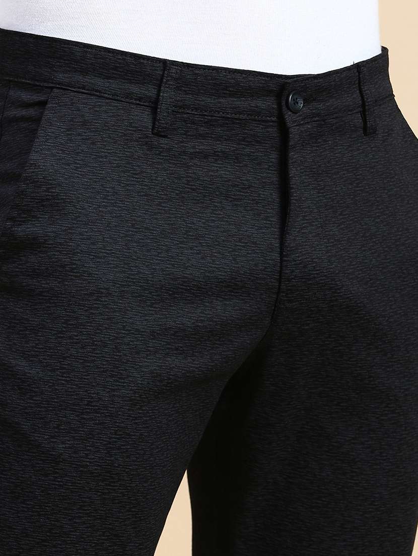 men mid rise solid flat front casual trouser - 21746568 -  Standard Image - 5