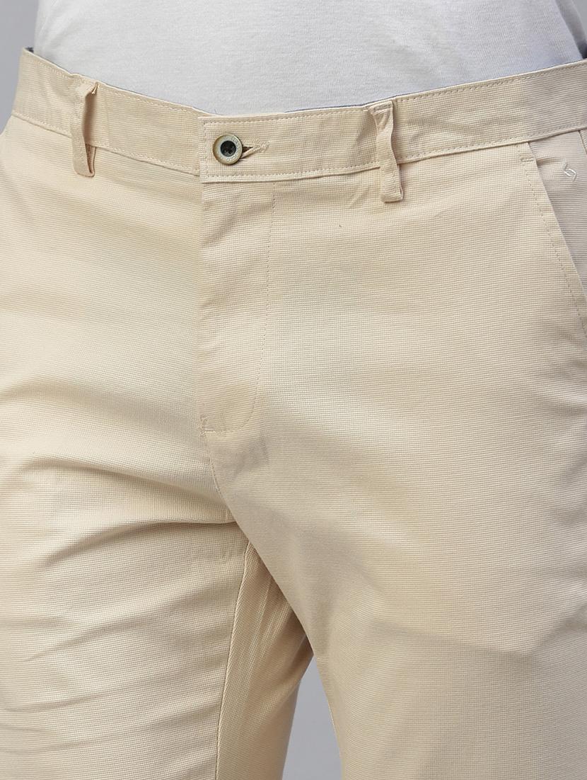men mid rise solid flat front casual trouser - 21746572 - Standard Image - 5