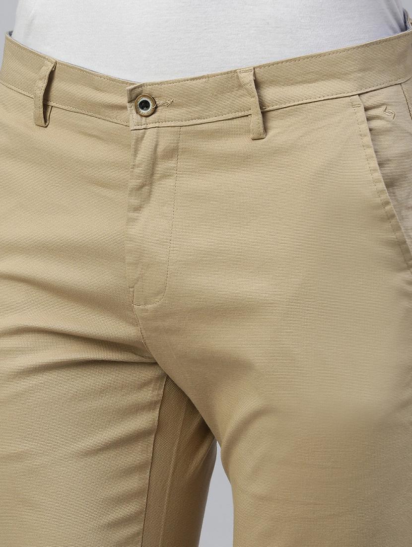 men mid rise solid flat front casual trouser - 21746573 - Standard Image - 5