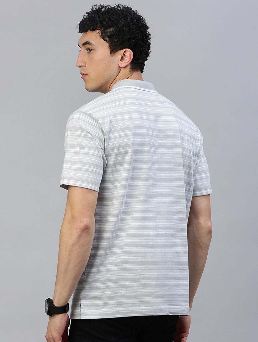 men short sleeves striped polo t-shirt - 21746626 - Standard Image - 3