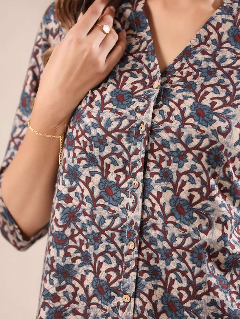 women printed kurta pant co-ord set - 21746634 -  Standard Image - 5