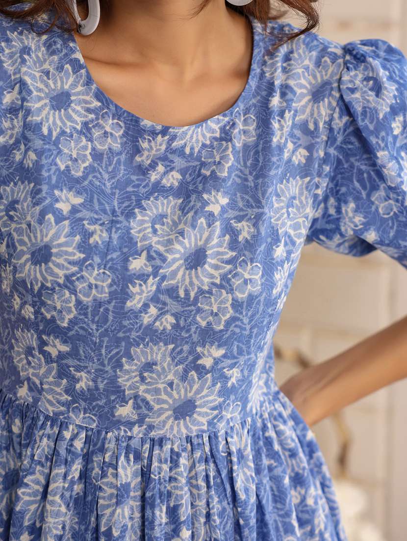 women printed tiered dress  - 21746646 -  Standard Image - 5