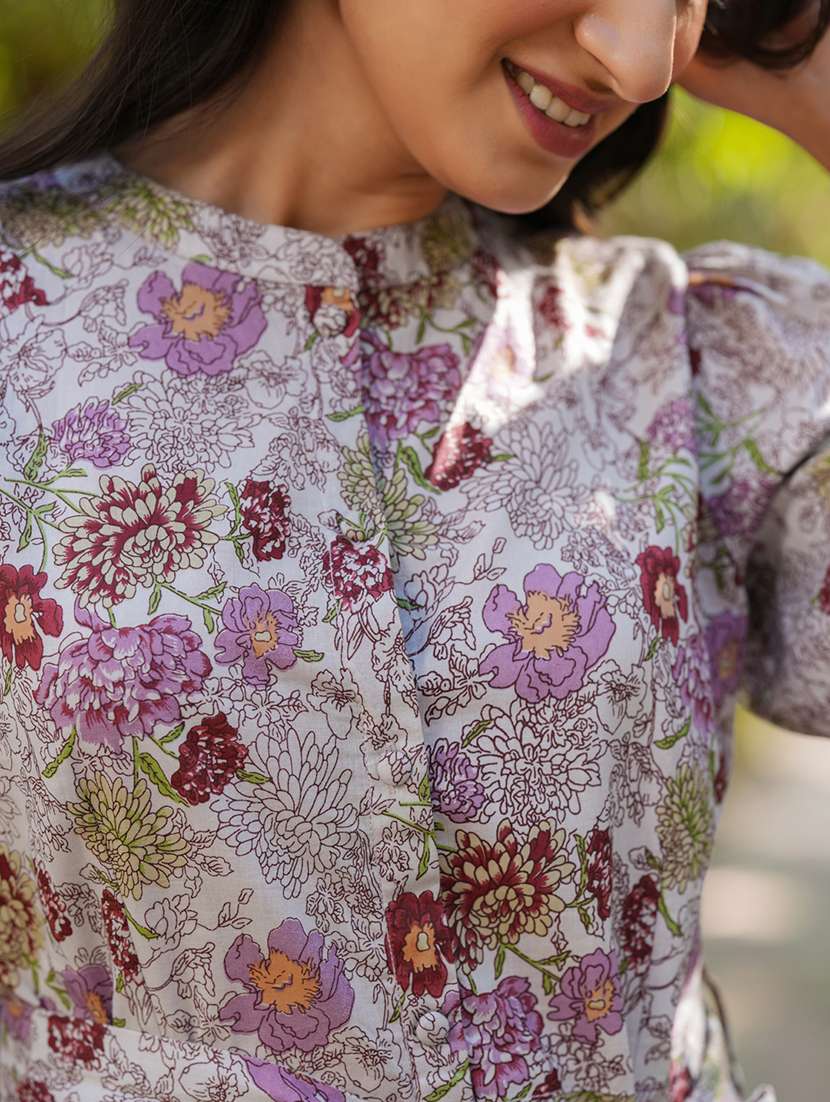 women floral printed a-line dress  - 21746648 -  Standard Image - 5