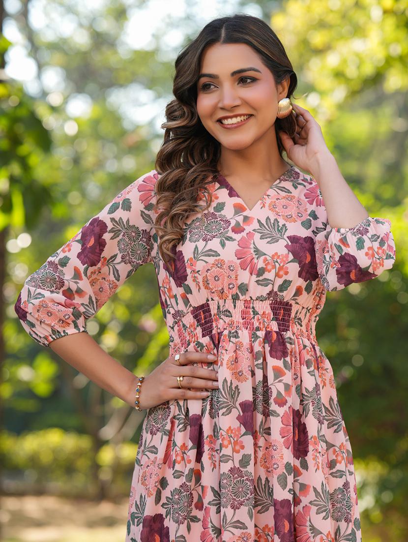 women floral printed tiered dress - 21746657 - Standard Image - 3