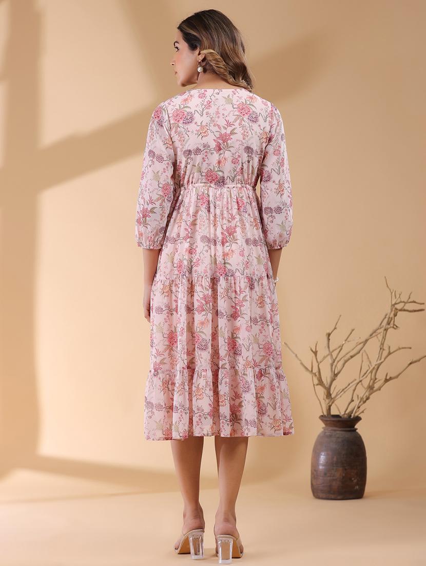 women floral printed tiered dress - 21746658 - Standard Image - 3