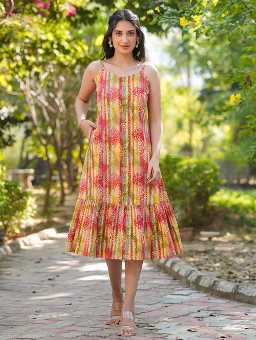 women floral printed tiered dress - 21746661 - Standard Image - 0