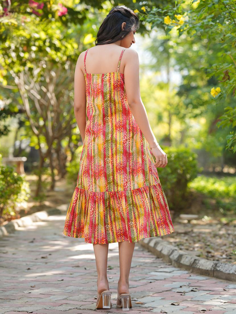 women floral printed tiered dress - 21746661 - Standard Image - 3