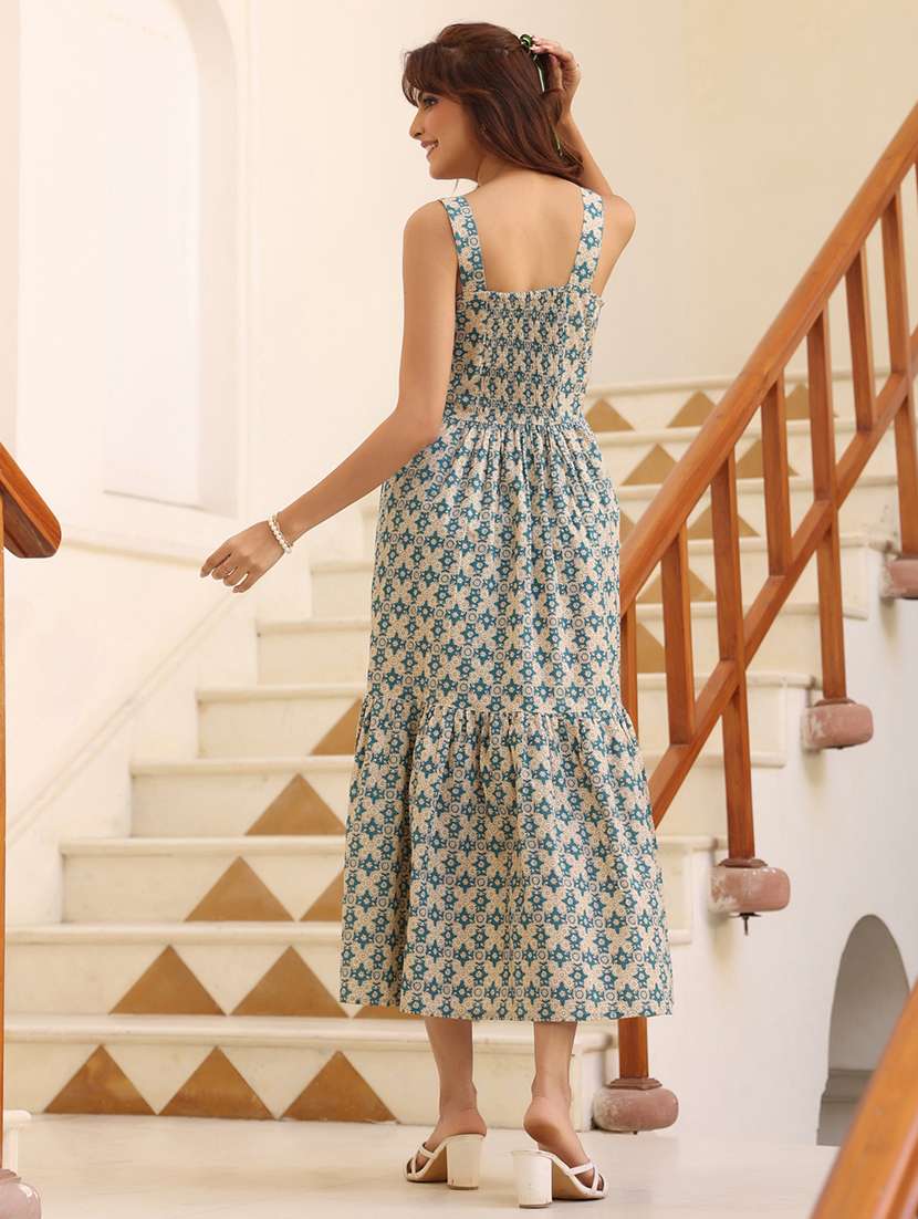 women printed tiered dress dress - 21746662 -  Standard Image - 3