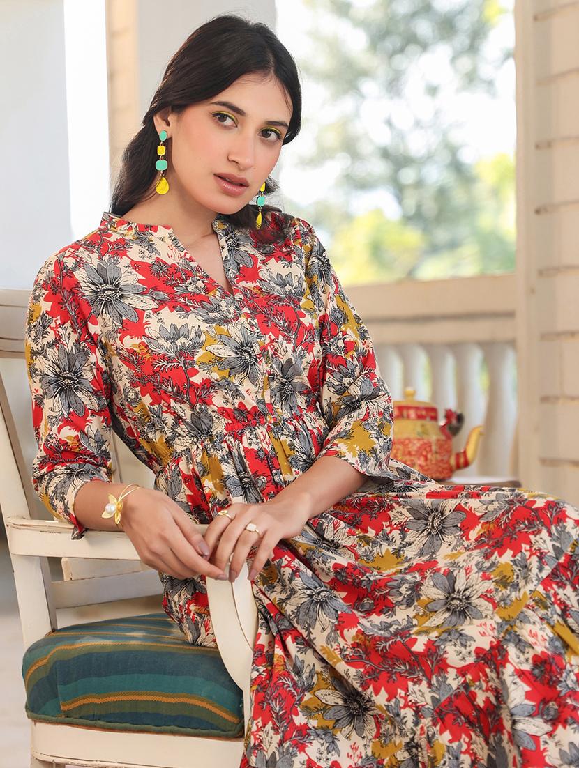 women floral print tiered dress - 21746663 - Standard Image - 3