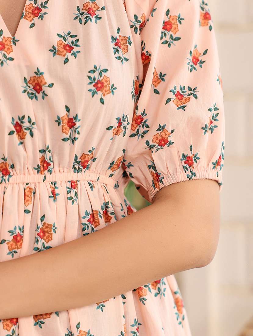 women floral printed tiered dress  - 21746664 -  Standard Image - 5