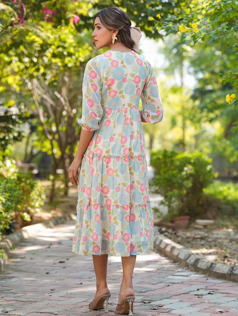 women floral print tiered dress - 21746669 - Standard Image - 3