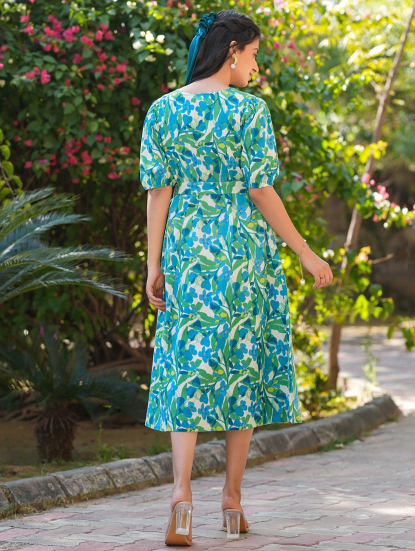 women floral printed tiered dress - 21746670 - Standard Image - 3