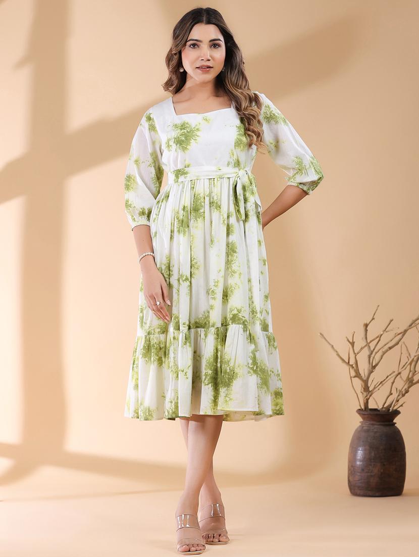 women tie & dye tiered dress - 21746674 - Standard Image - 3