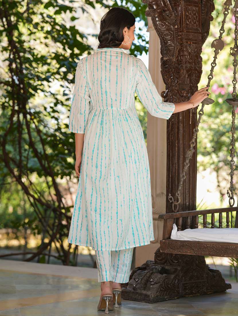 women tie & dye kurta pant set - 21746724 - Standard Image - 3