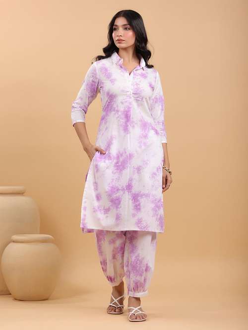women tie & dye kurta salwar set - 21746730 -  Standard Image - 0