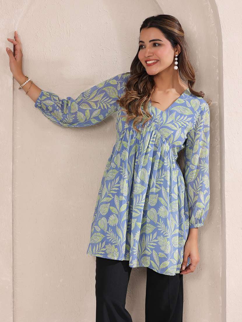 women printed a-line tunic