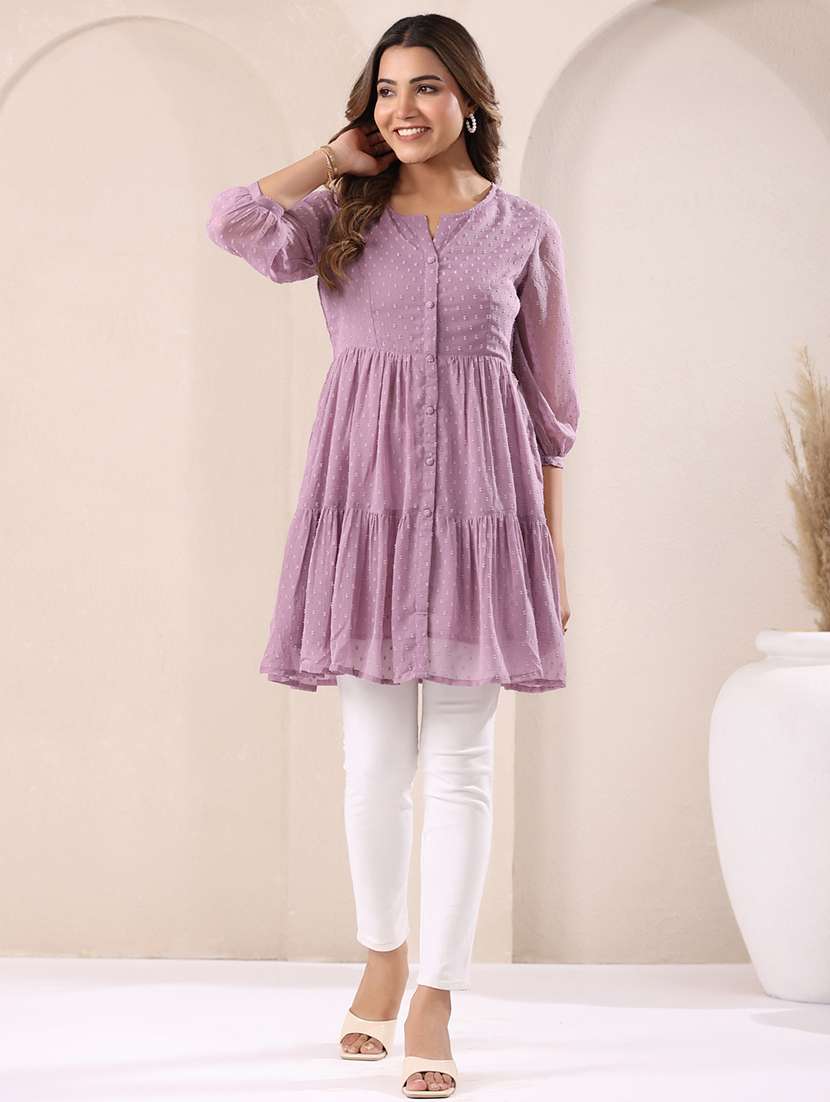 women self design tiered tunic - 21746758 -  Standard Image - 3