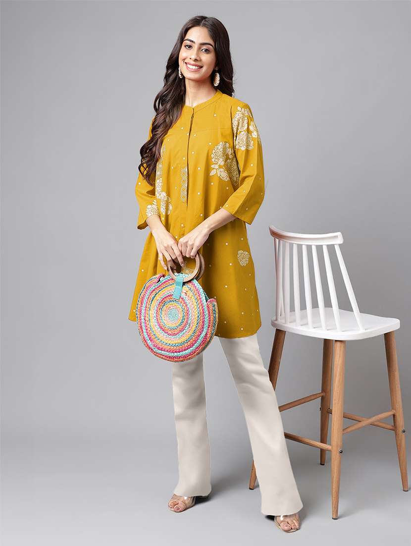 women printed a-line tunic - 21746772 - Standard Image - 3