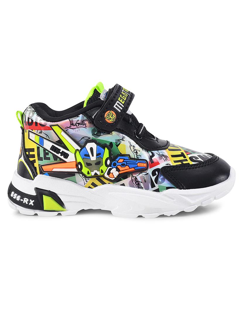 kids printed slip on velcro sports shoes - 21746899 - Standard Image - 3