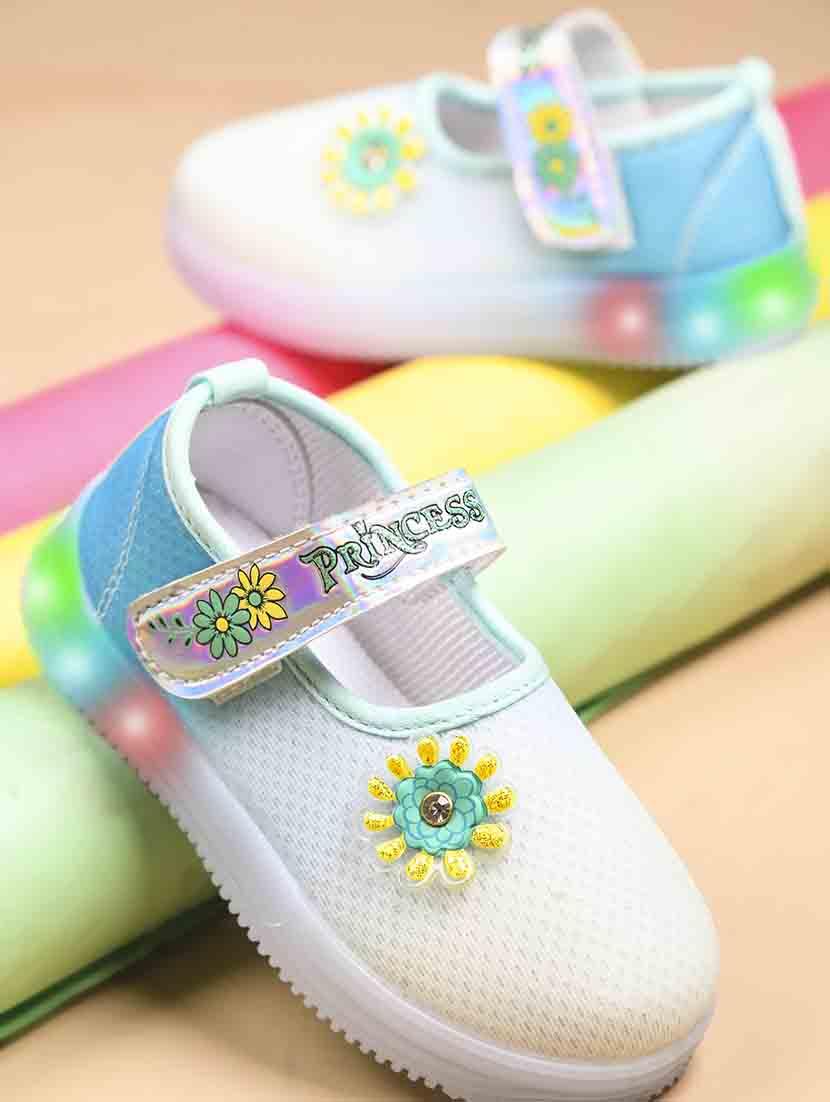 girls printed slip on velcro sandal