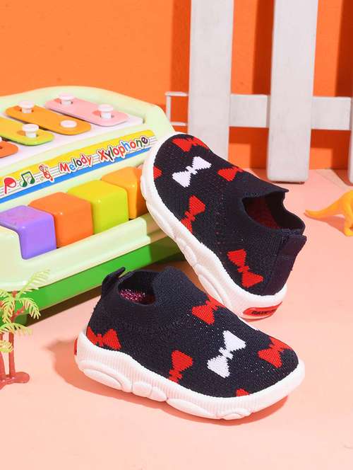 kids navy blue slip on sport shoes