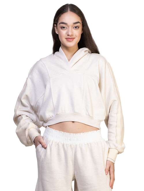 women solid long sleeve sweatshirt - 21747108 -  Standard Image - 0