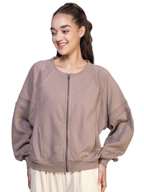 women solid long sleeve sweatshirt - 21747114 -  Standard Image - 0