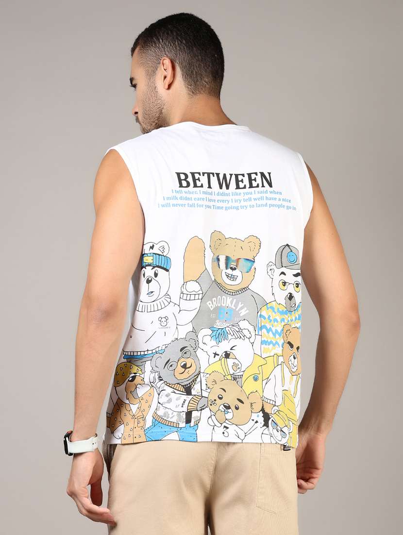 men front & back print round neck regular fit t-shirt - 21747472 -  Standard Image - 3