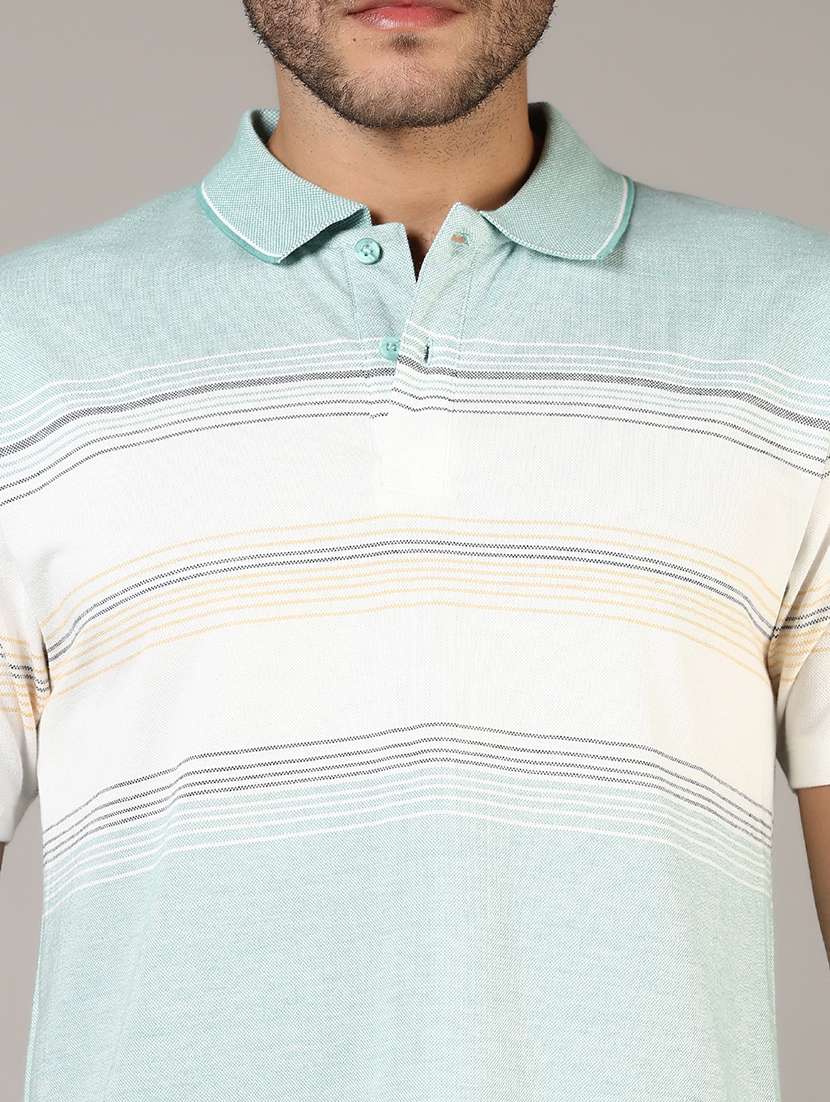 men striped short sleeve regular fit polo t-shirt - 21747496 -  Standard Image - 3