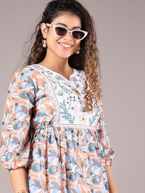 women floral printed tiered dress - 21747517 -  Standard Image - 0
