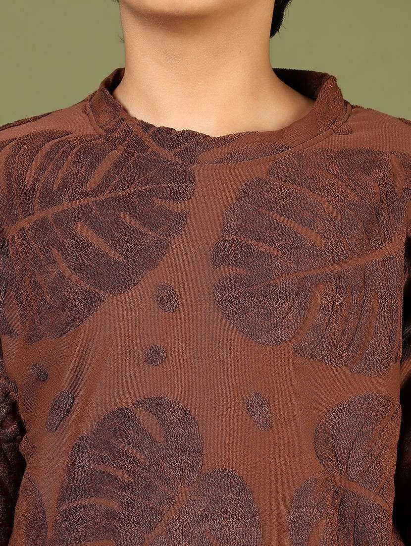 boys brown self design short sleeve t-shirt - 21747525 -  Standard Image - 5