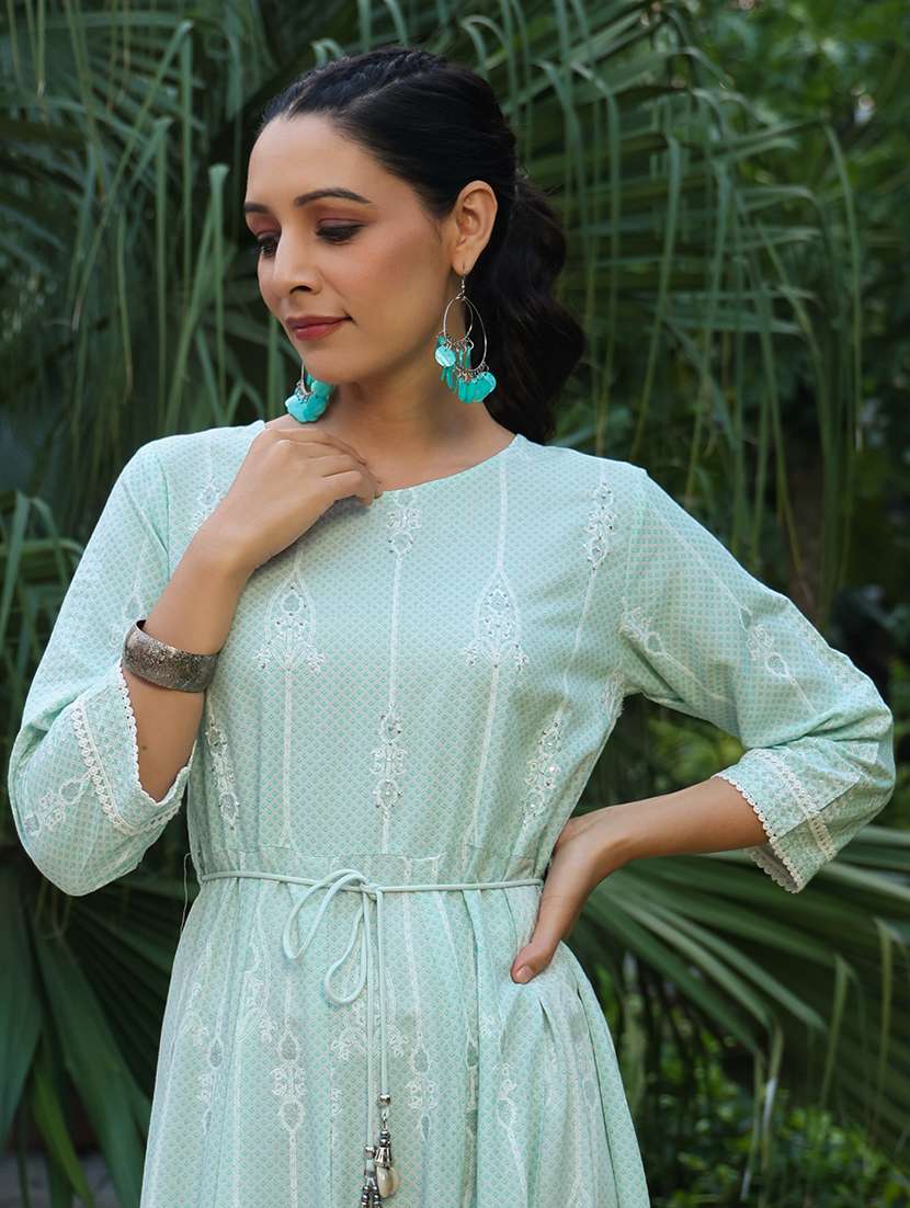 women printed fit & flare ethnic dress - 21747730 -  Standard Image - 3