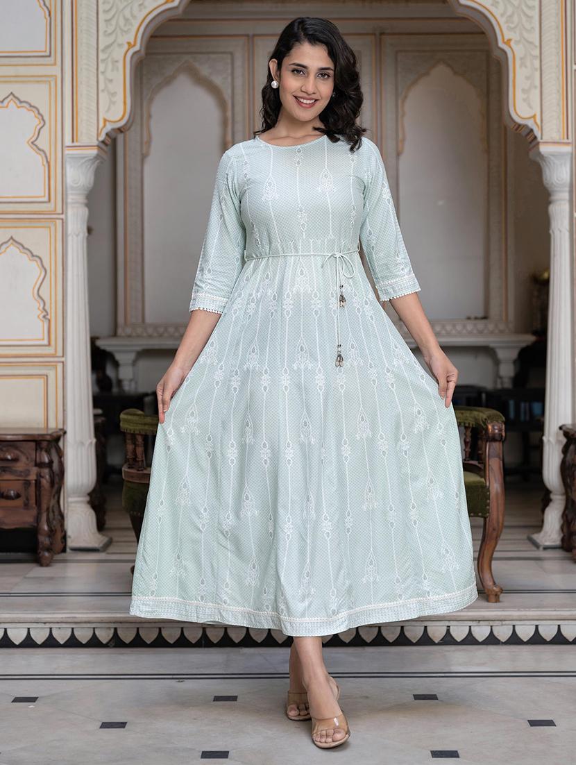 women printed fit & flare ethnic dress - 21747731 - Zoom Image - 0