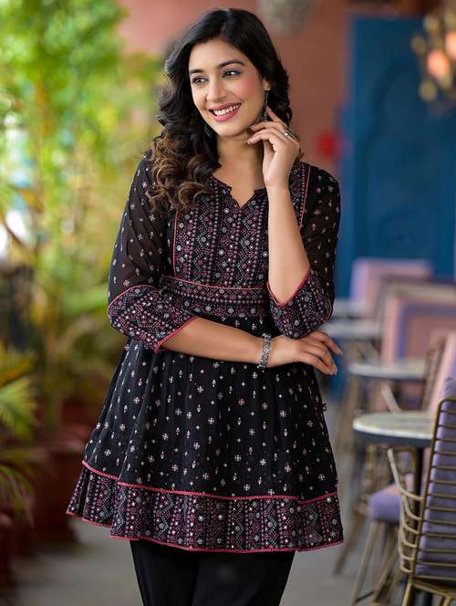 women floral print a-line tunic - 21747856 -  Standard Image - 0